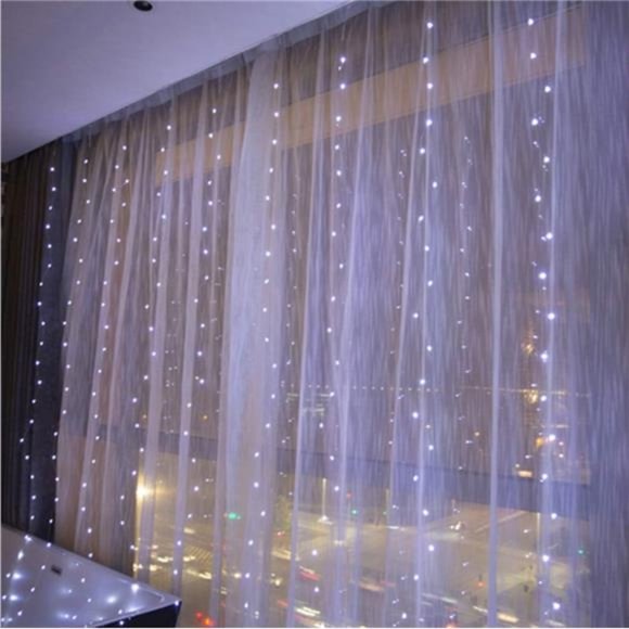 Led Curtain Lights 300 LED 8 Modes USB with Remote for Home - Picture 4 of 6